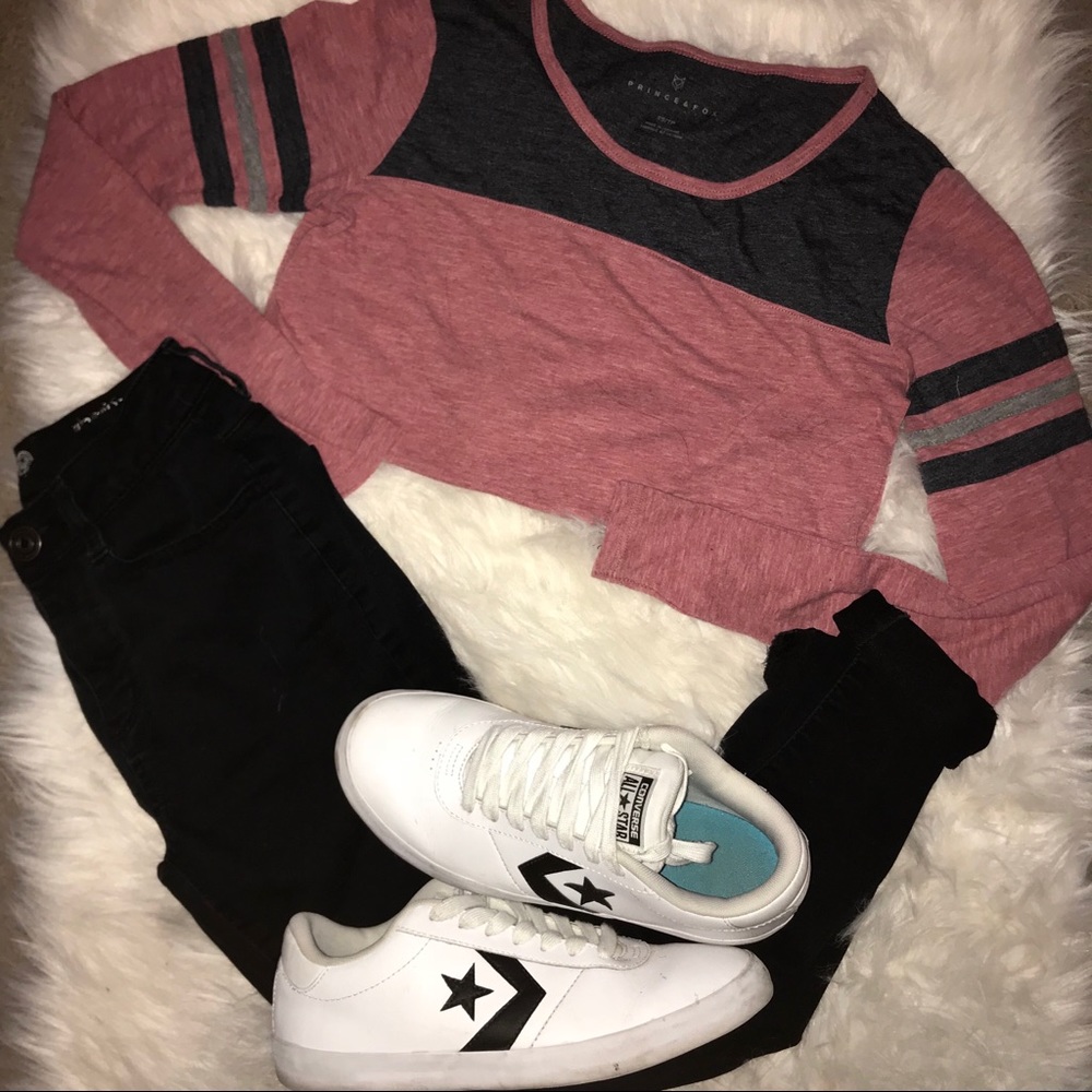 Prince and Fox Pink Black & Gray Long Sleeve